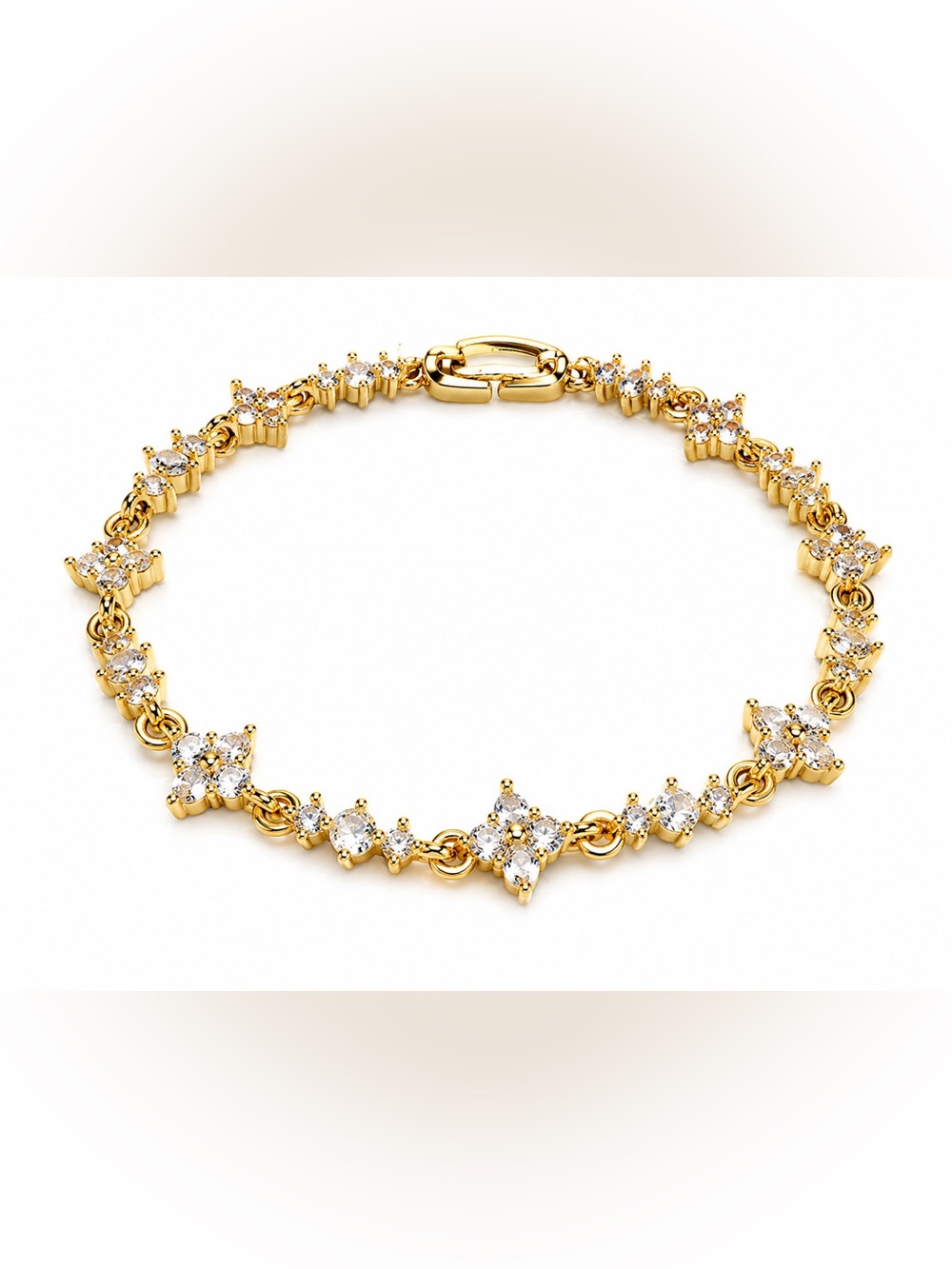 Gold Stainless Steel Crystal Butterfly Bracelet Dainty Sparkly Jewelry
